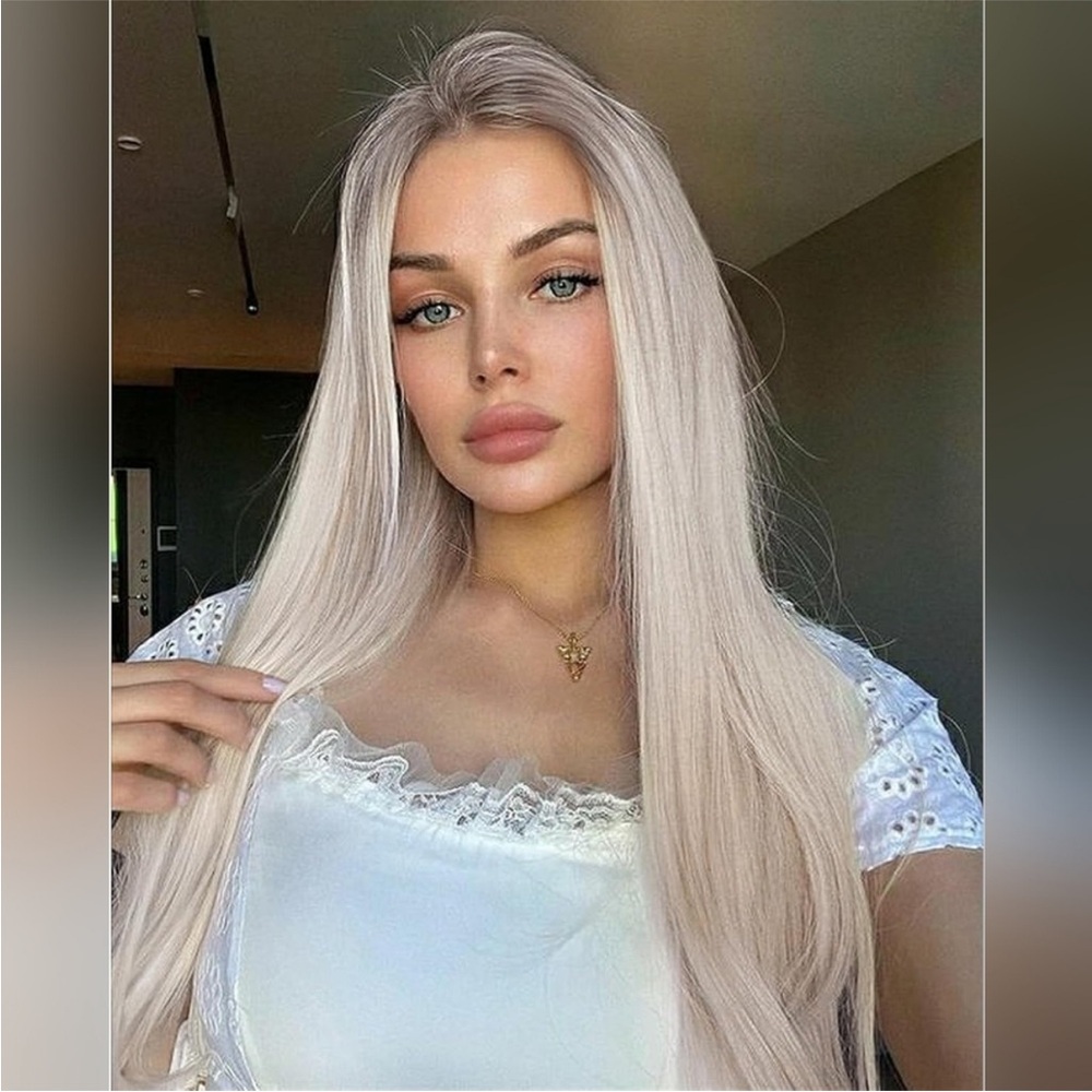 22” Ombre Blonde   STRAIGHT Lace Front Wig NEW